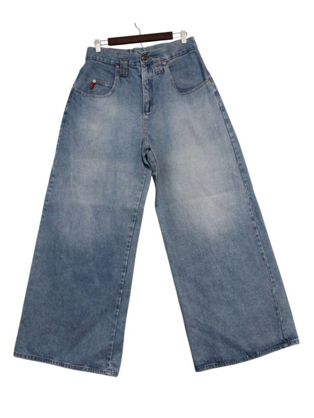 Vintage 90s Y2K Baggy Wide Leg Jeans Size 13 High Rise Denim Grunge Retro USA